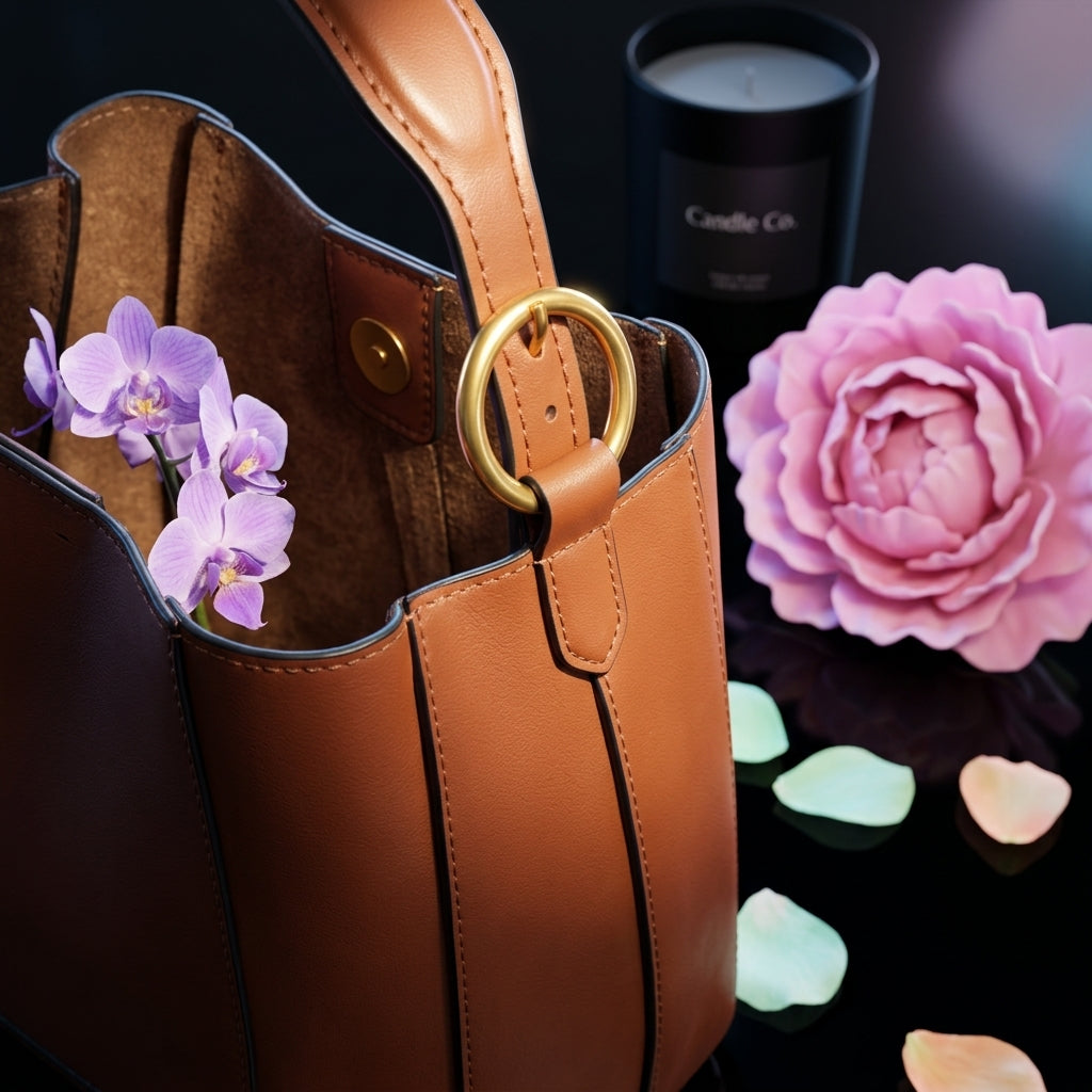 Women's Bucket Shoulder Bag Retro Spliced Round Dumpling Tote A29