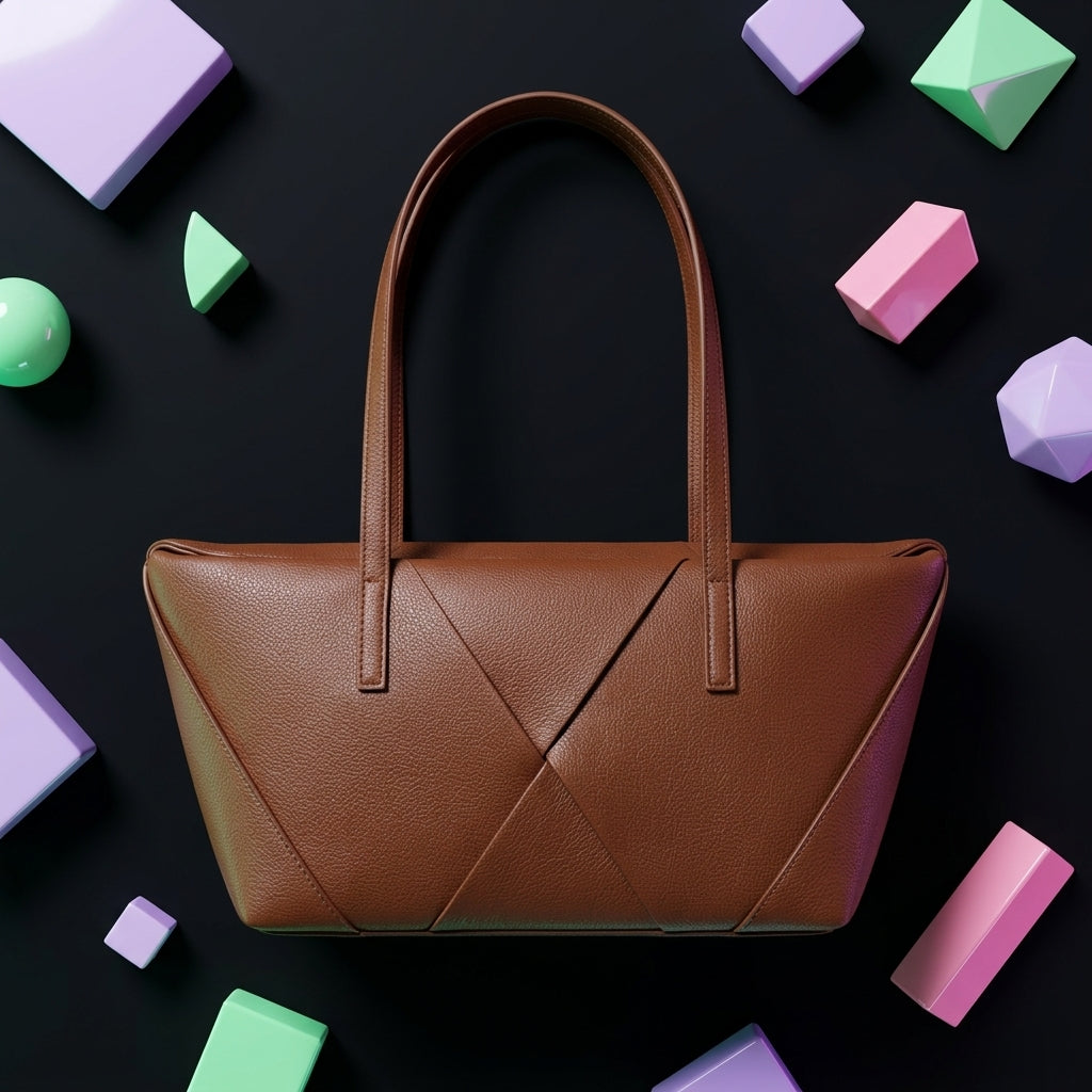 Women's Tote Bag | PU Leather Woven Shoulder Bag for Daily Use A16
