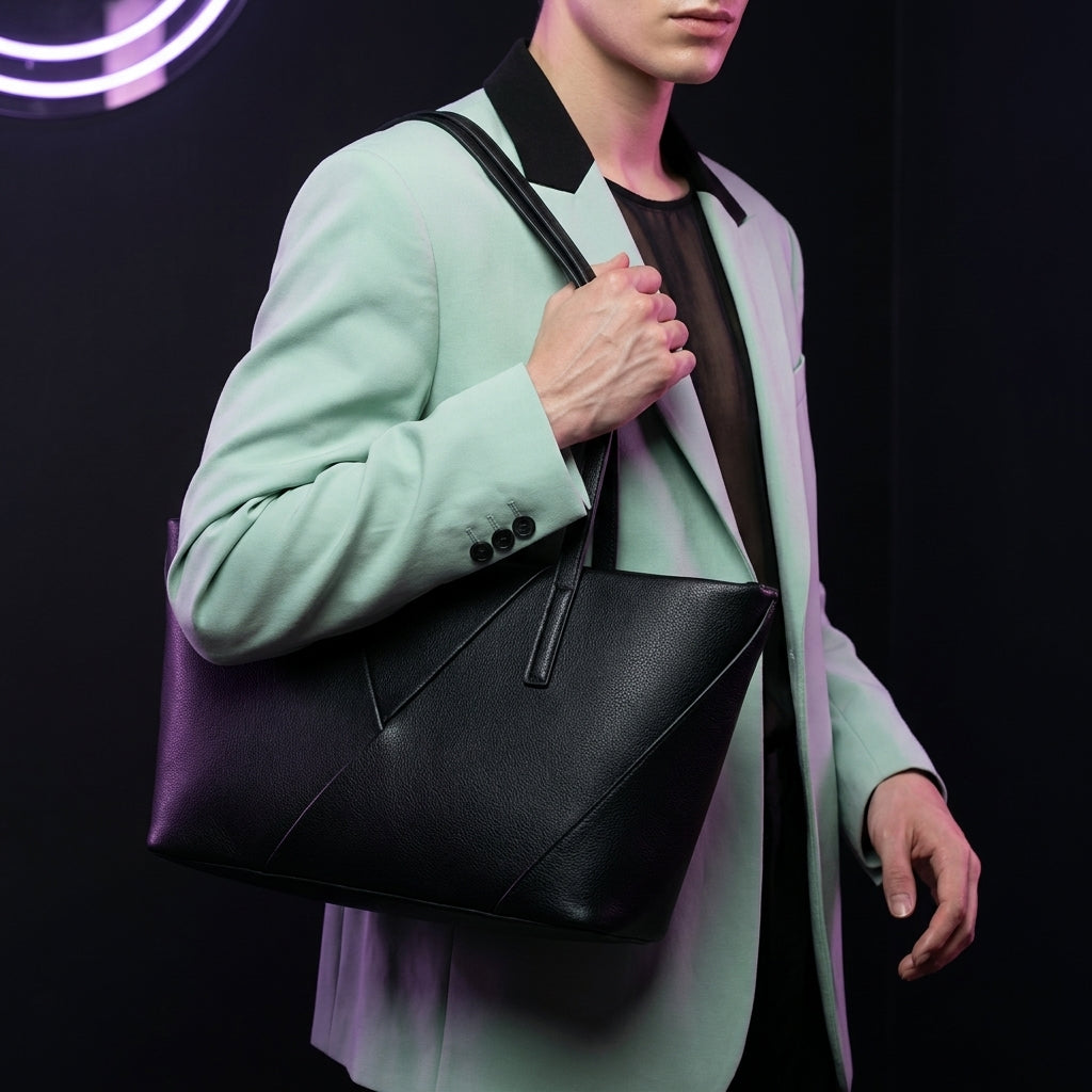 Women's Tote Bag | PU Leather Woven Shoulder Bag for Daily Use A16