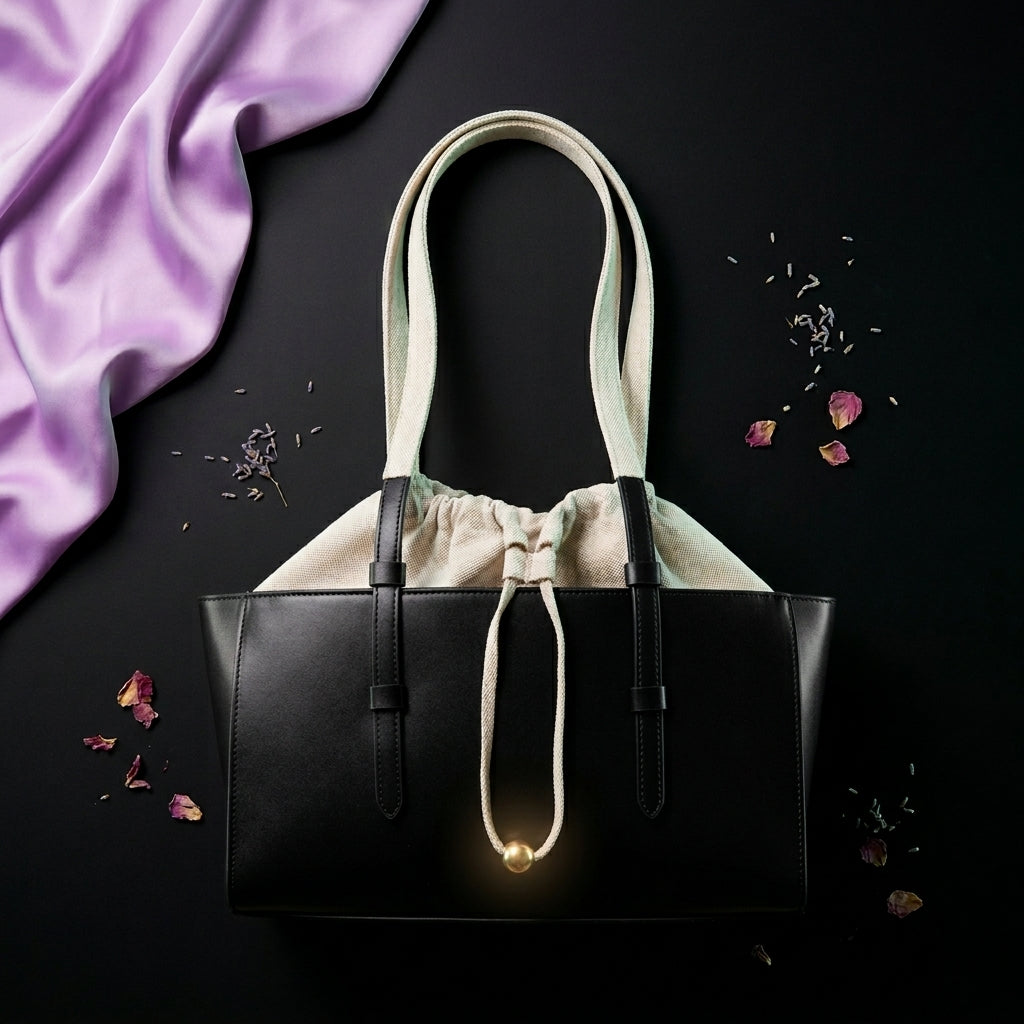 Large PU Leather Tote Bag for Women | Inner Drawstring Bag A8