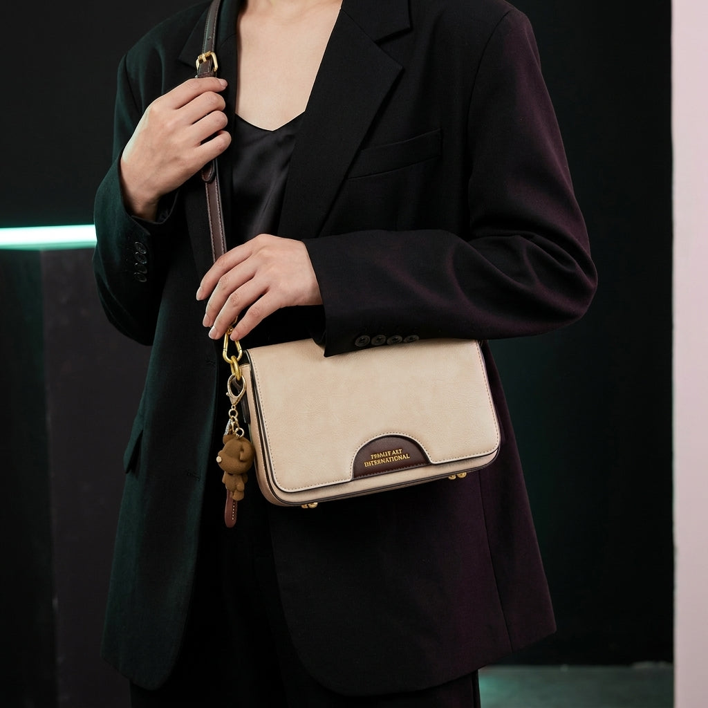 Small Crossbody Bag for Women | Colour Contrast Flap Bag A21