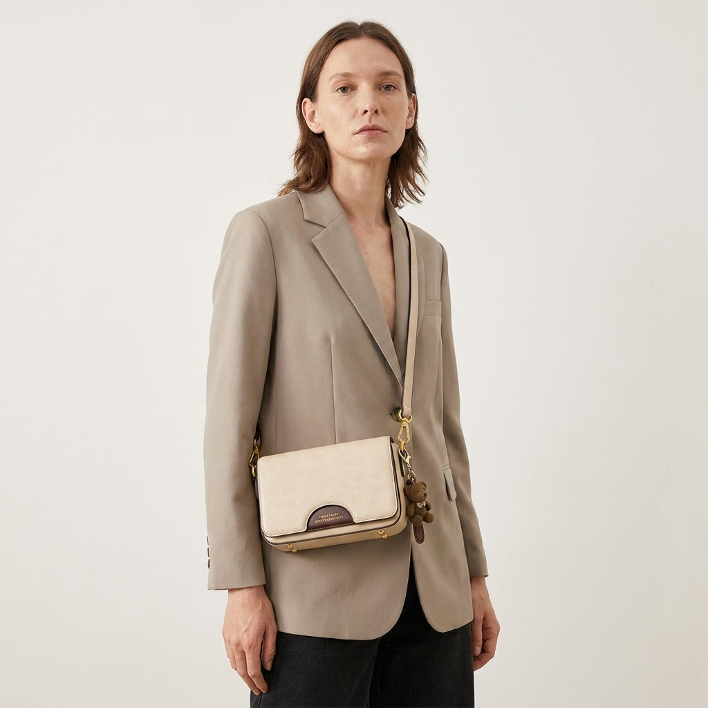 Small Crossbody Bag for Women | Colour Contrast Flap Bag A21