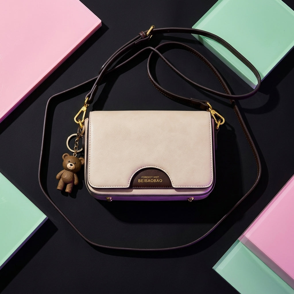 Small Crossbody Bag for Women | Colour Contrast Flap Bag A21