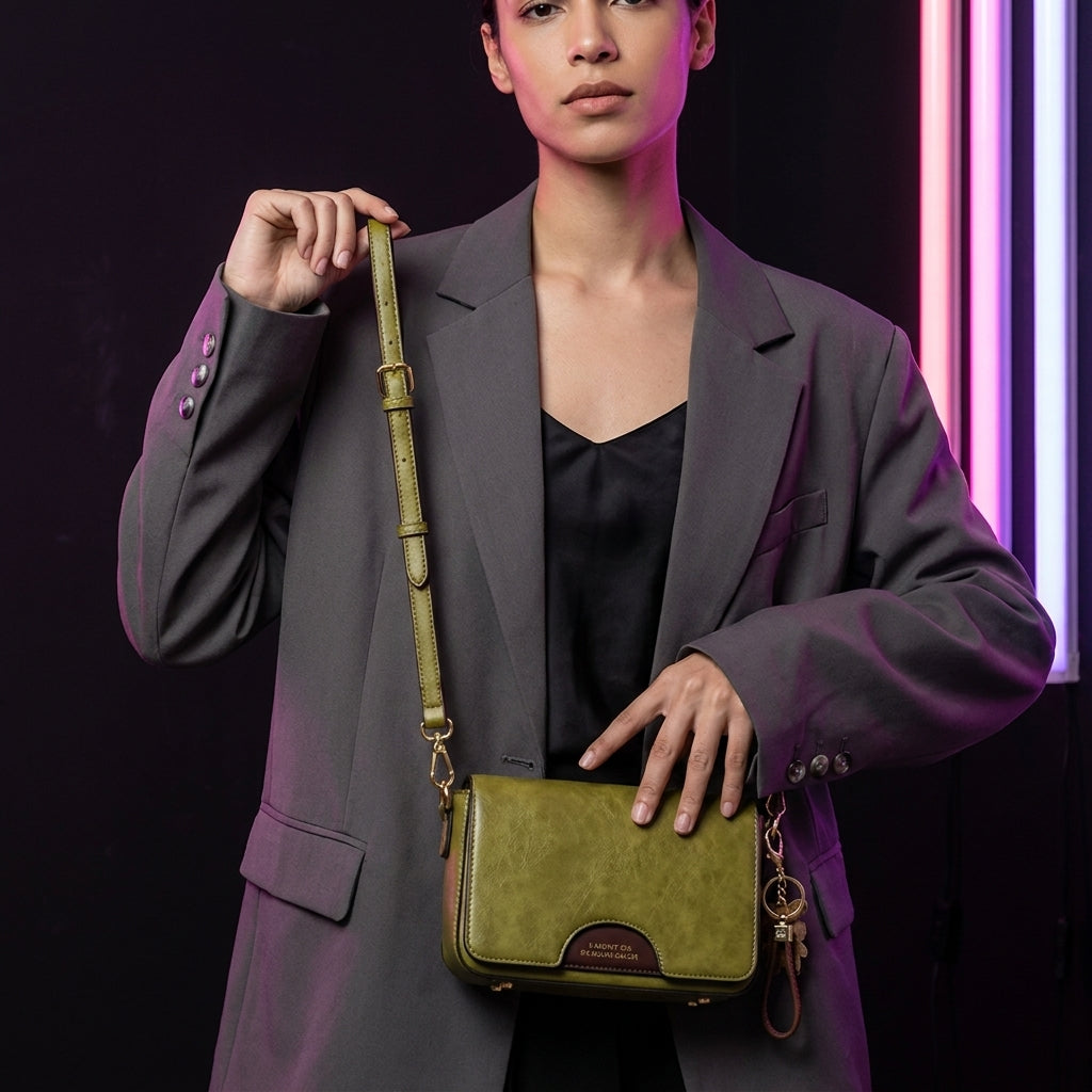 Small Crossbody Bag for Women | Colour Contrast Flap Bag A21