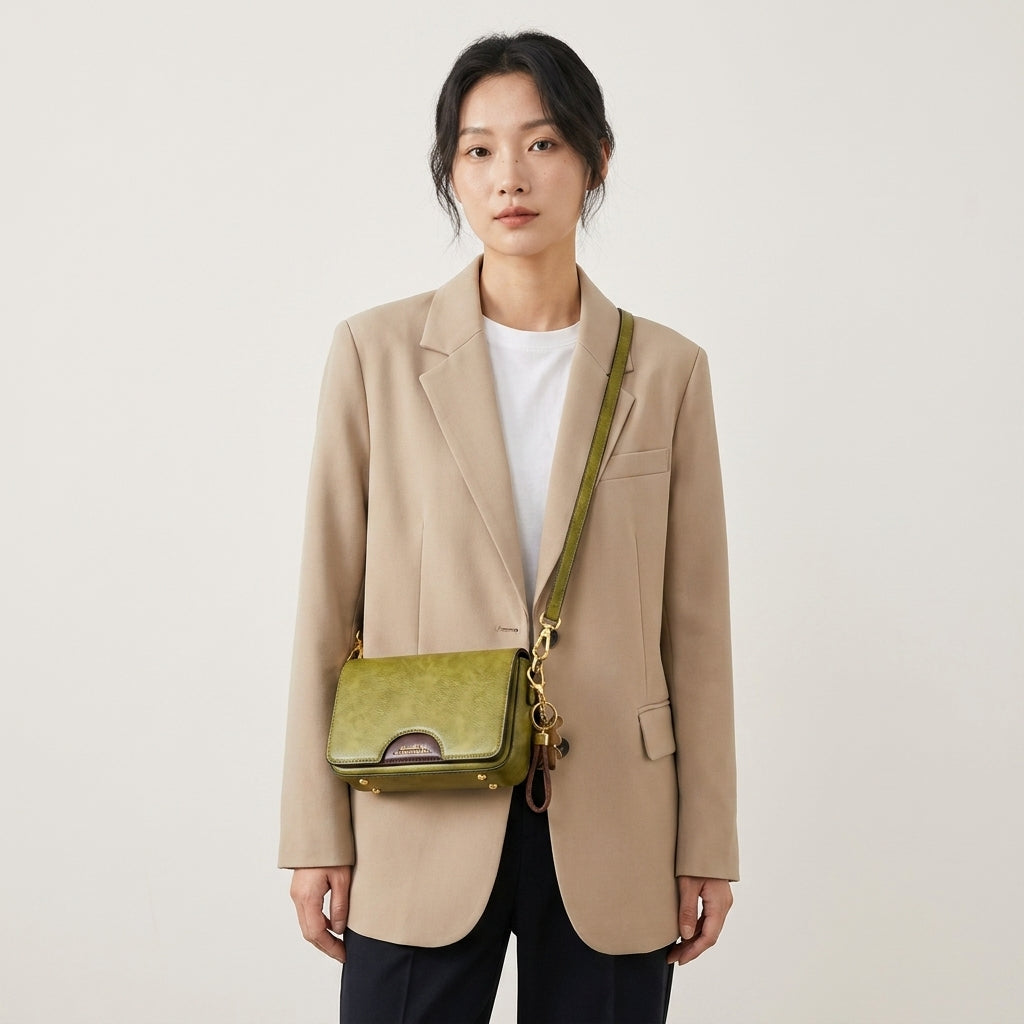 Small Crossbody Bag for Women | Colour Contrast Flap Bag A21