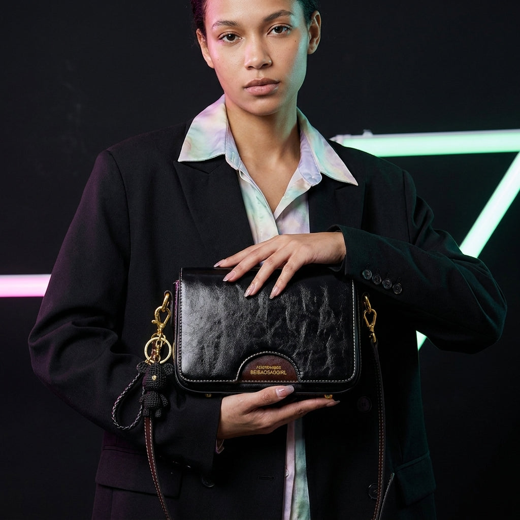 Small Crossbody Bag for Women | Colour Contrast Flap Bag A21