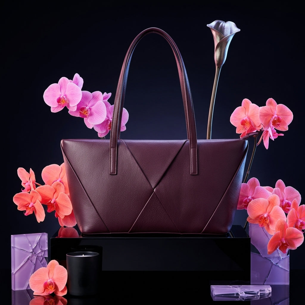 Women's Tote Bag | PU Leather Woven Shoulder Bag for Daily Use A16