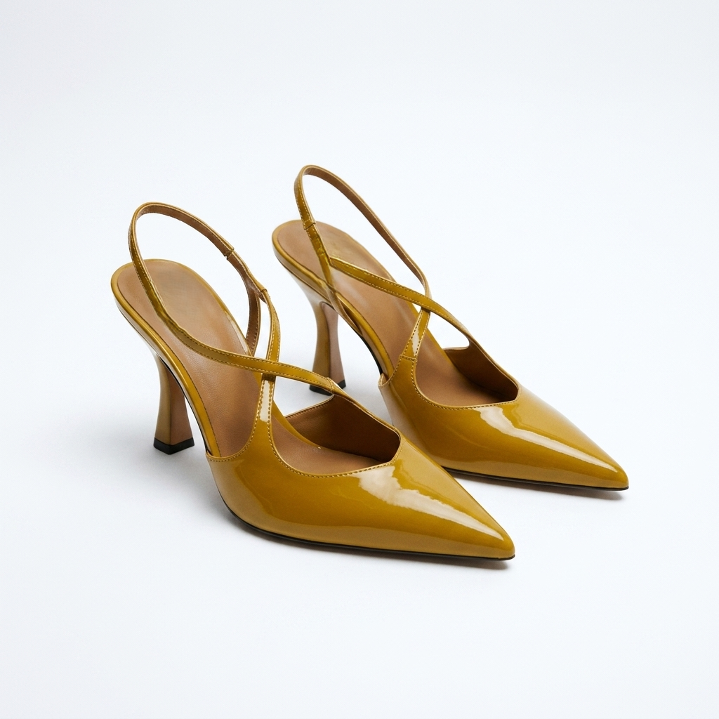 French Style Thin Heel Sandals | Cinderella Pointed-Toe High Heels for Women A76