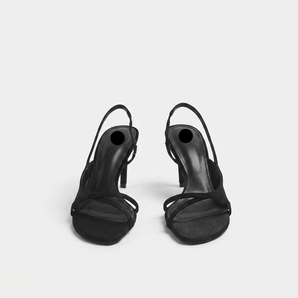 Women's Hollow Stiletto Sandals | Suede One-Strap Heels A83