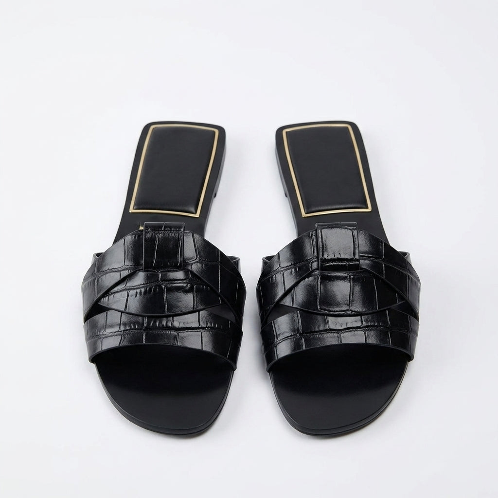 Women's Cross-Strap Flat Sandals |  Simple Versatile Slippers A91