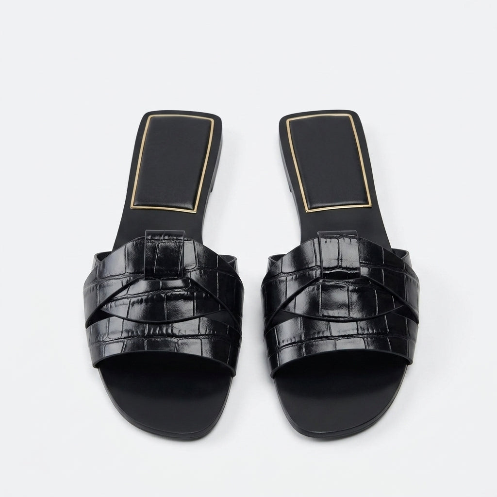 Women's Cross-Strap Flat Sandals |  Simple Versatile Slippers A91