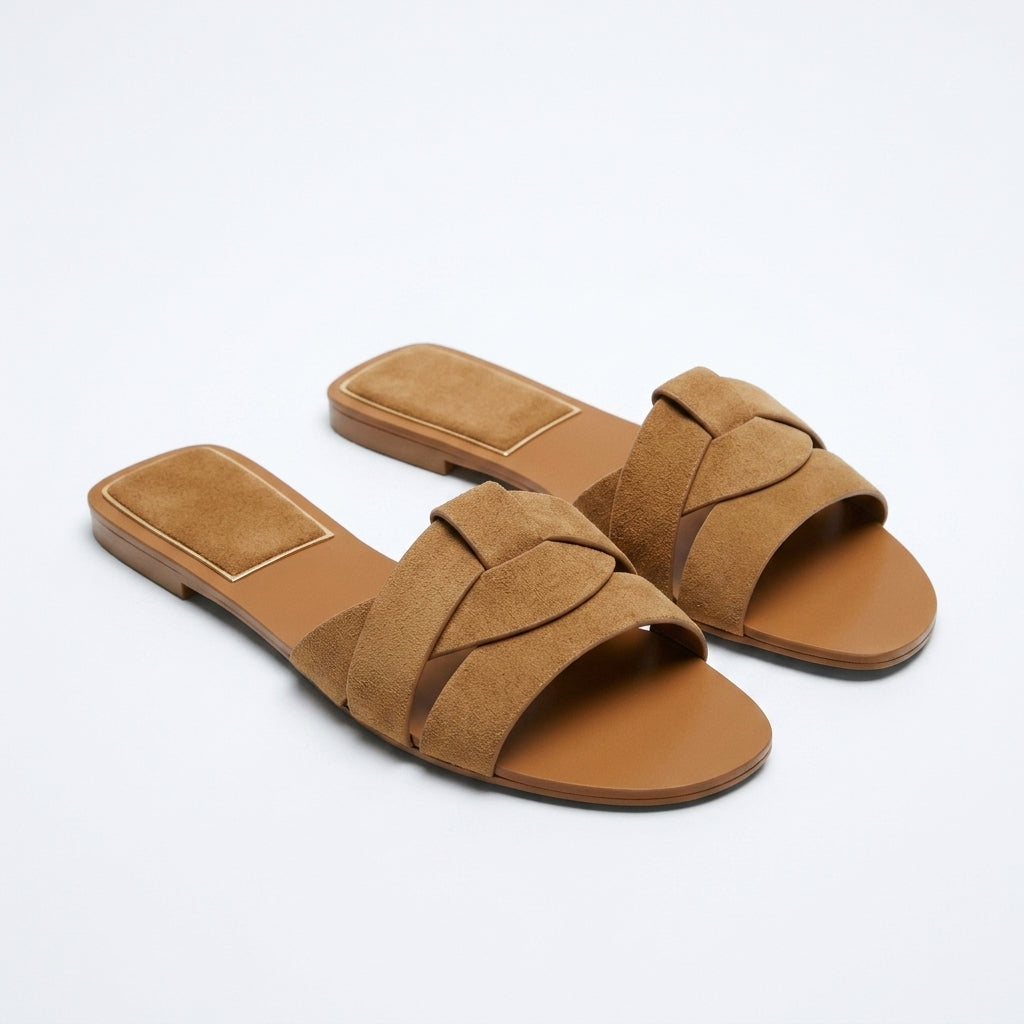 Women's Cross-Strap Flat Sandals |  Simple Versatile Slippers A91
