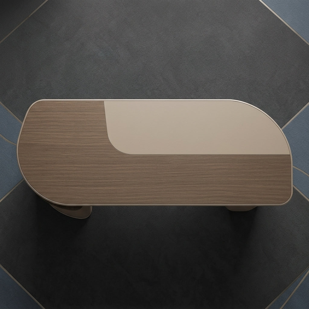Wood Executive Desk with Side Cabinet A113